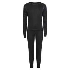 Active Set Black, Jr - Børne Skiundertøj