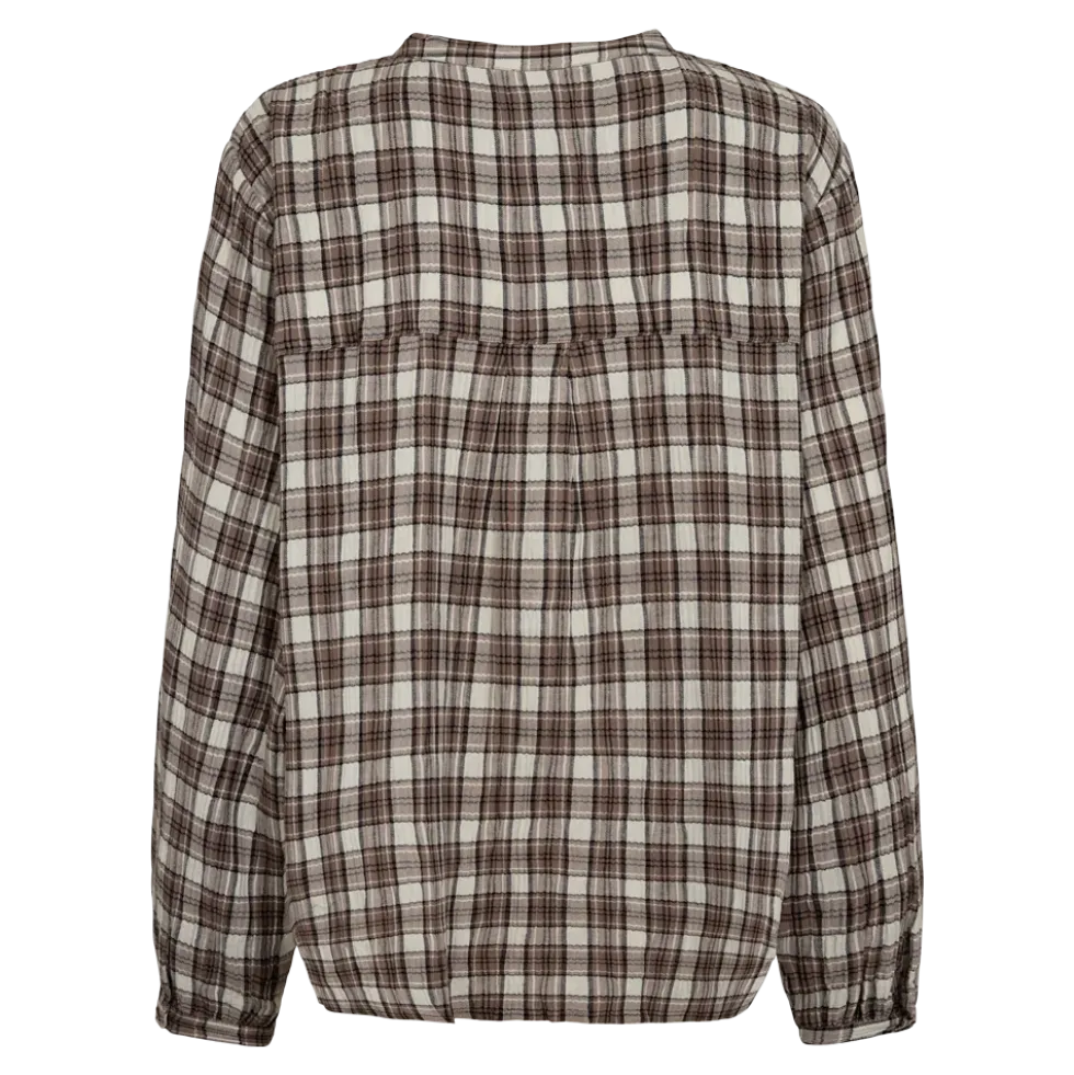 Checked Crepe Shirt 26, W. - Dame Skjorte