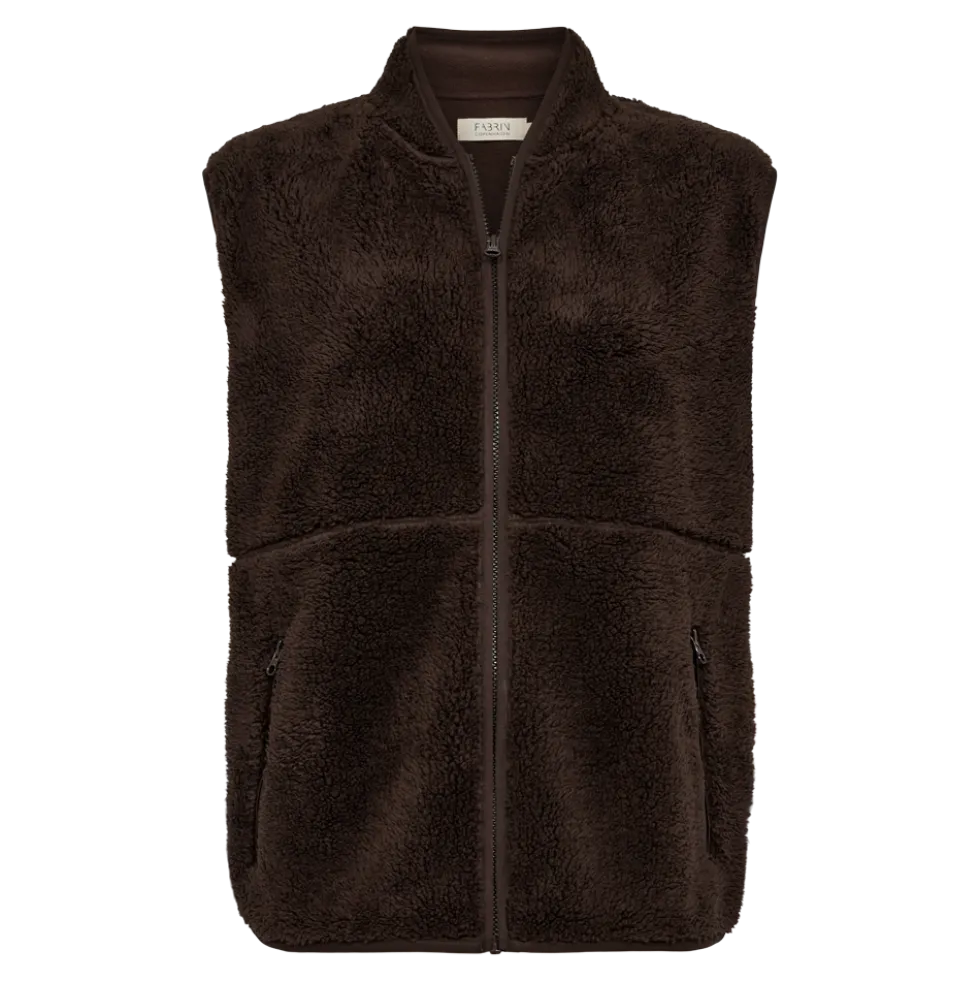 Pippa Vest, W. - Dame Oversize Fleece Vest