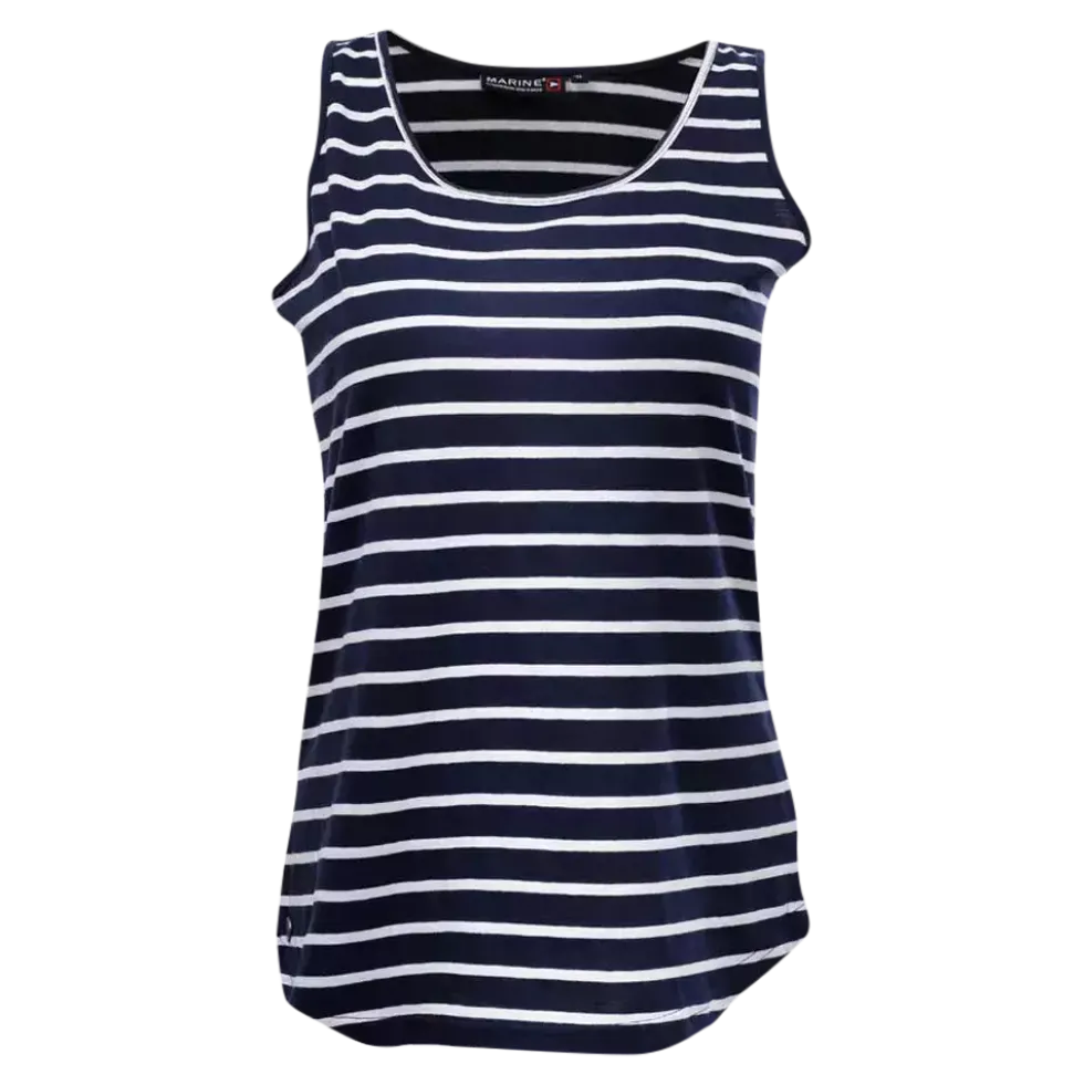 W Striped Singlet - Dame Top