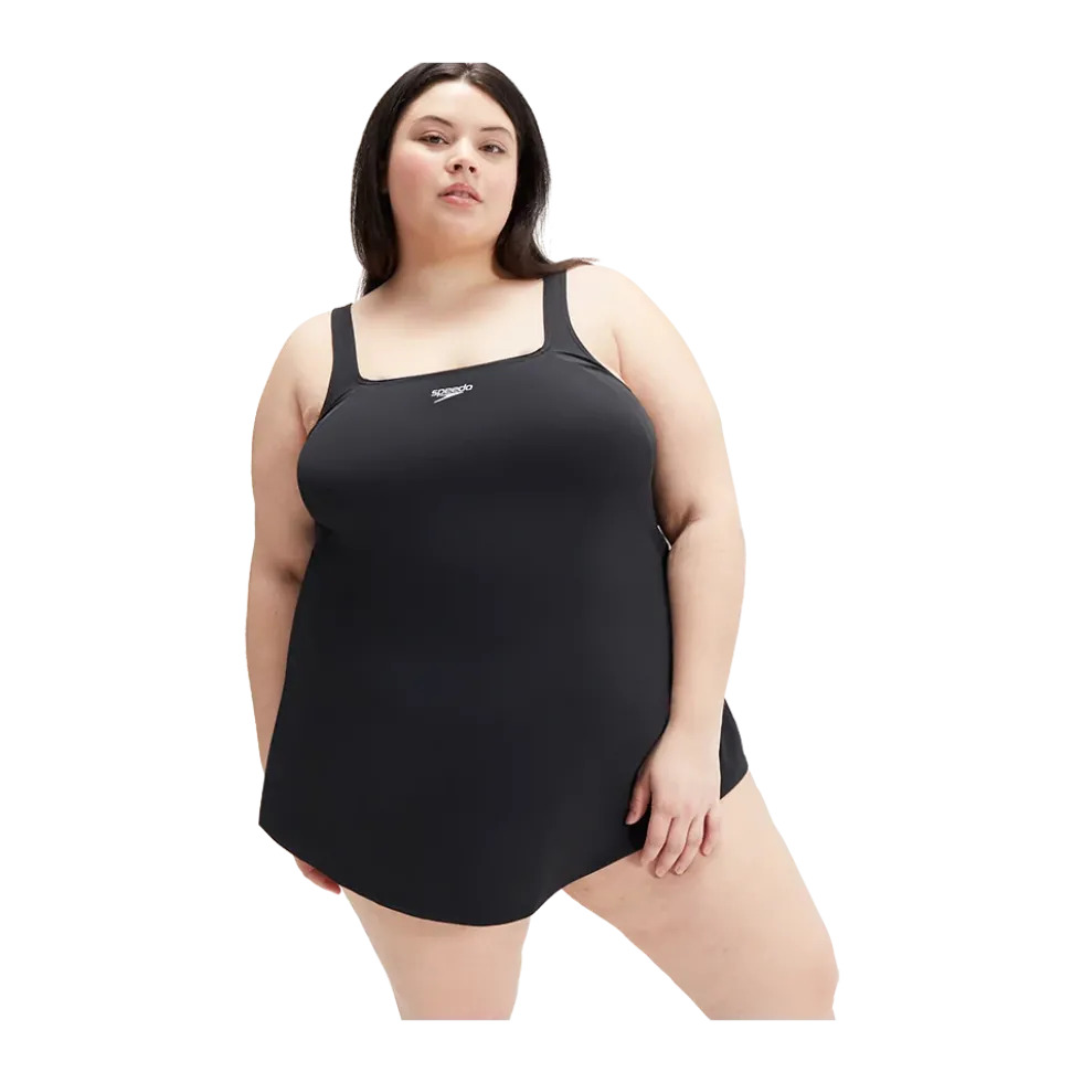 W Swim Dress Plus Size - Dame Badedragt Kjole